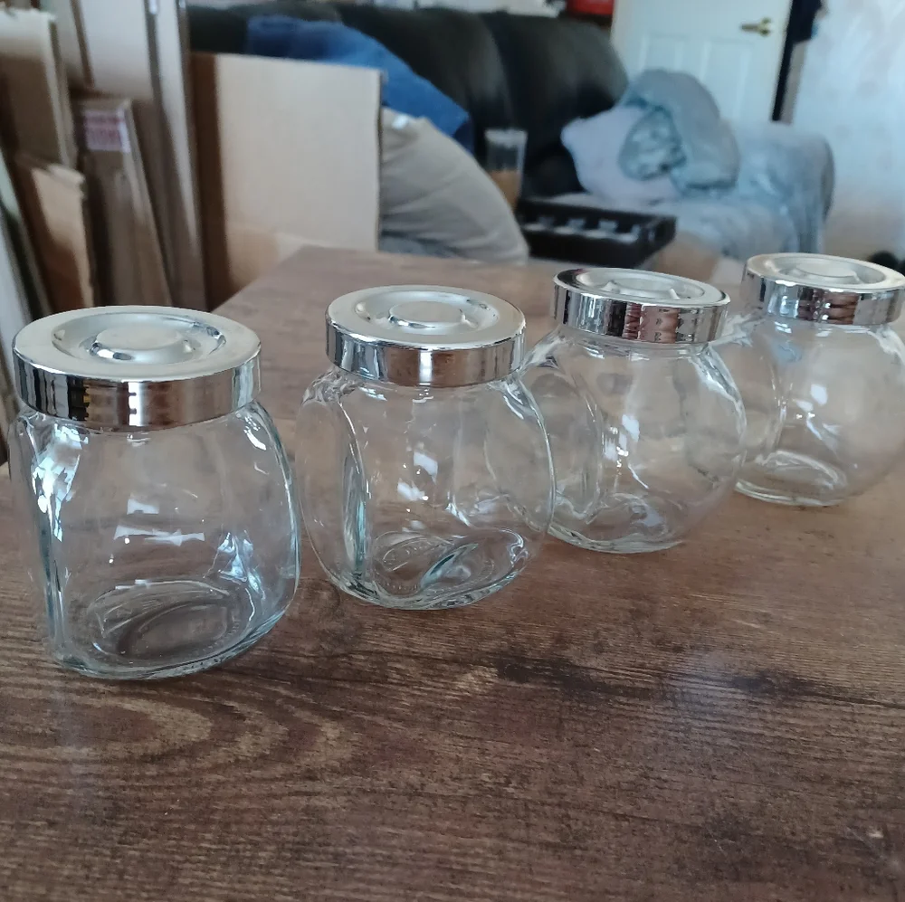 IKEA RAJTAN Spice jar, Glass, Aluminum Color 400.647.02, 1-Pack( 4-Count ),Clear - Picture 5 of 11